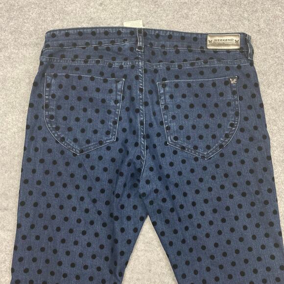 Weekend jeans women’s 6 polkadotted stretch retro bold preppy girly Artsy 30/30 - Picture 4 of 9